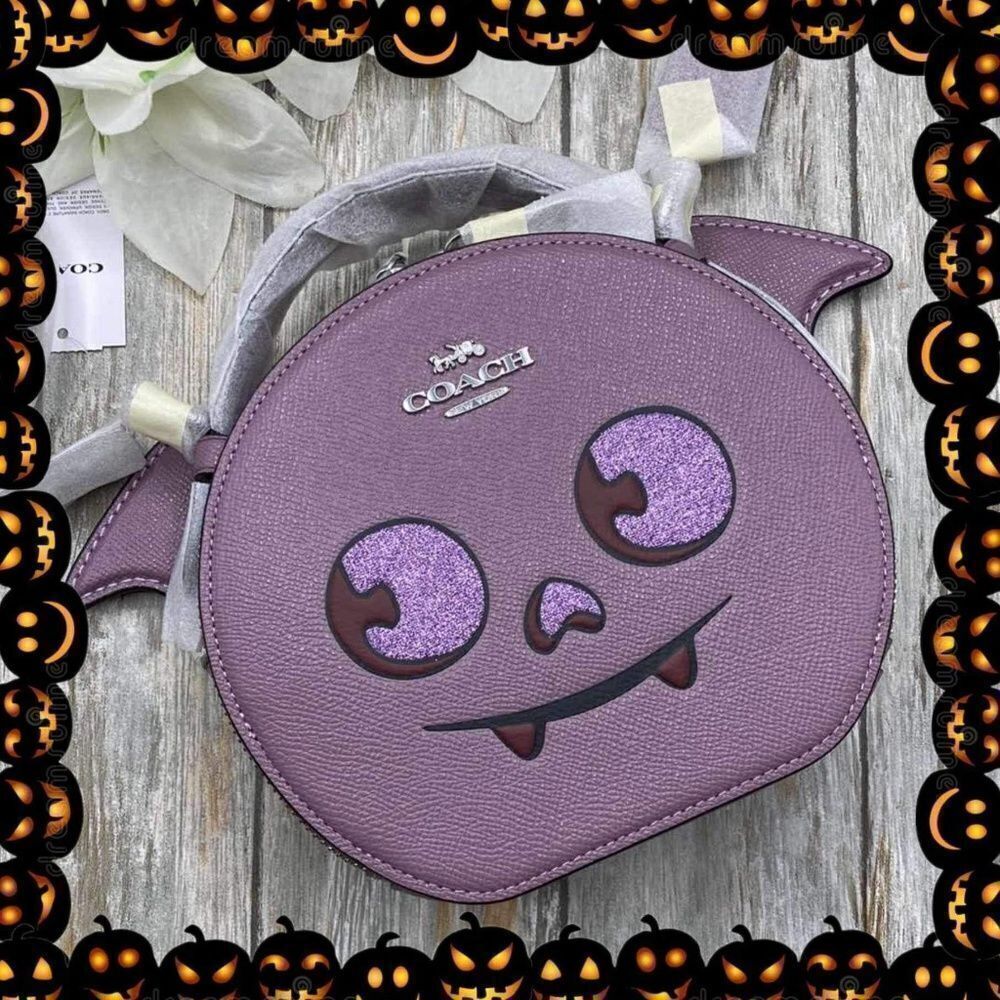 Canteen Crossbody Bag With Halloween Bat Bag Purse - Picture 2 of 9